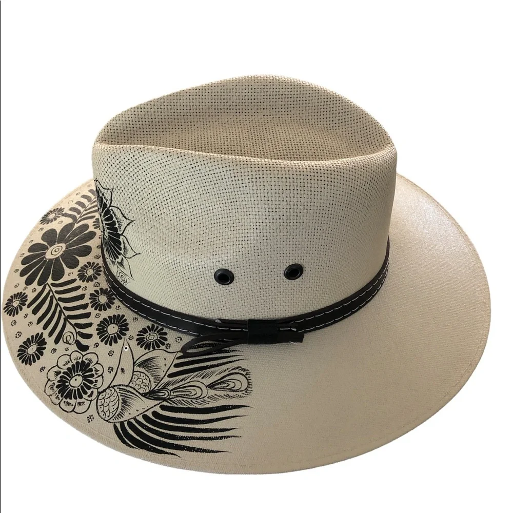 Hand painted Mexican hat size M